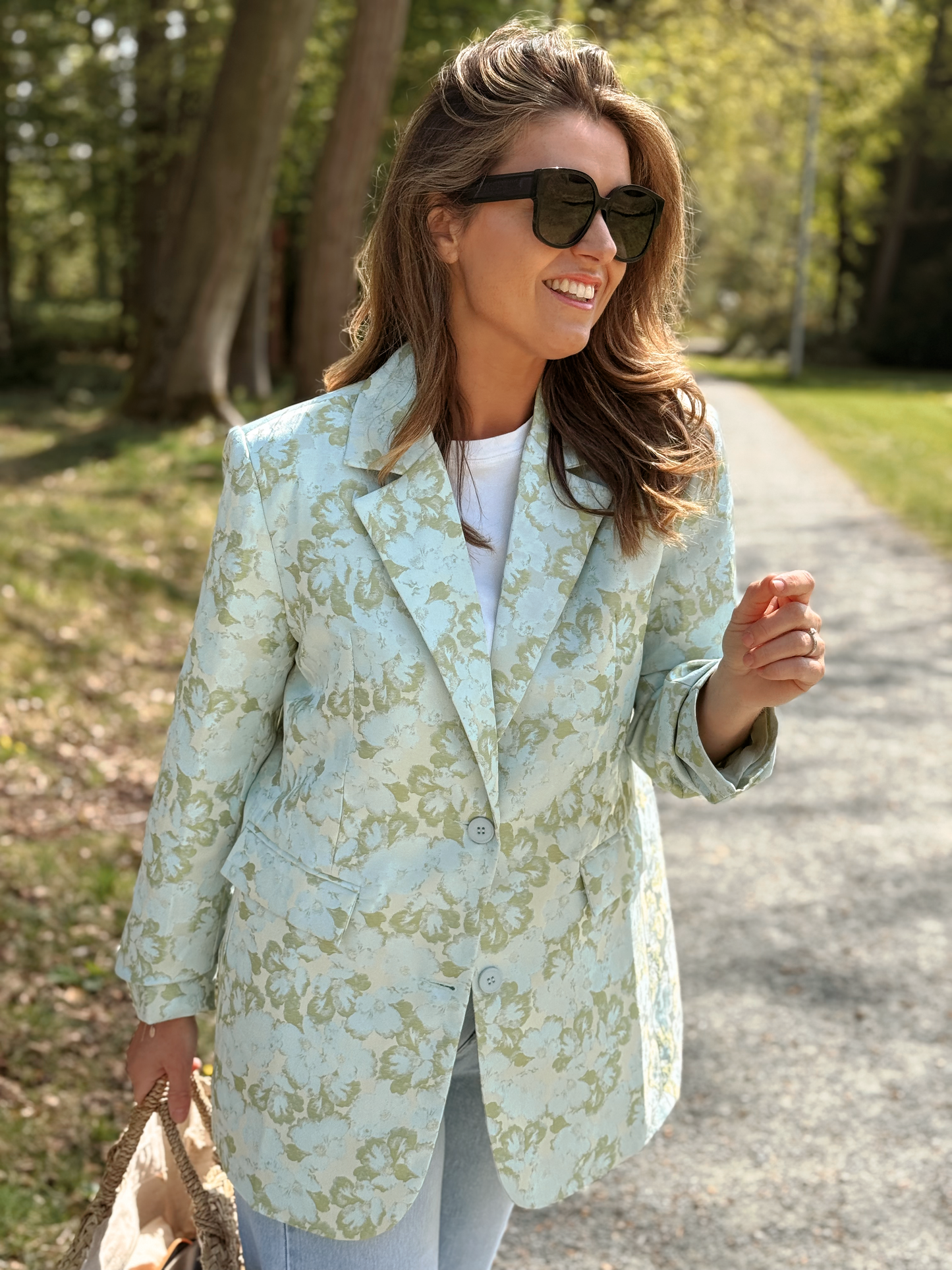Violette Blazer Bloemen