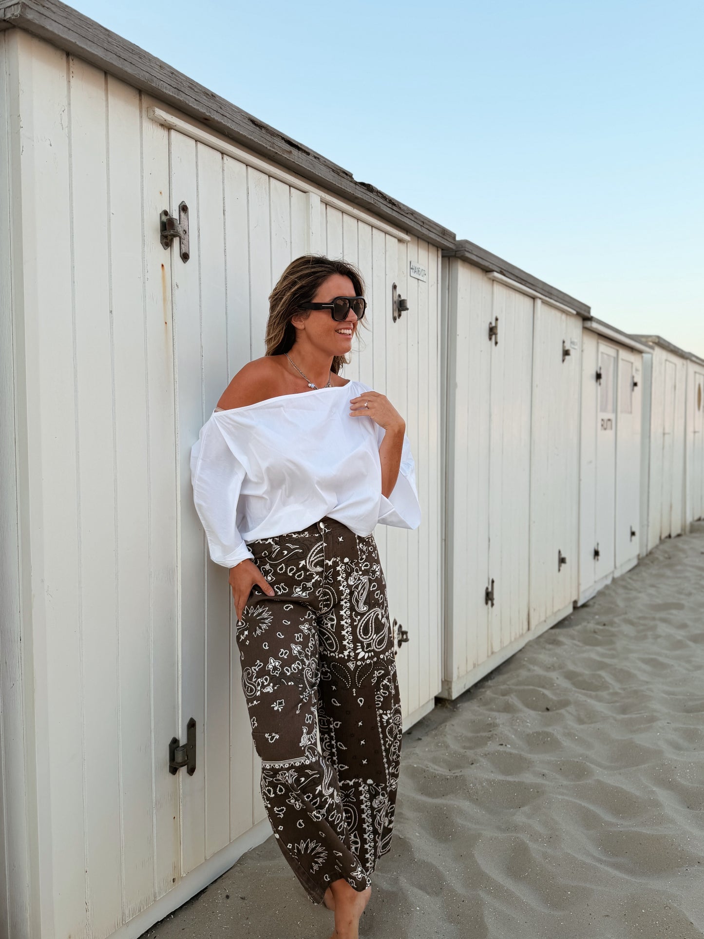 Aperol Off Shoulder Top Wit