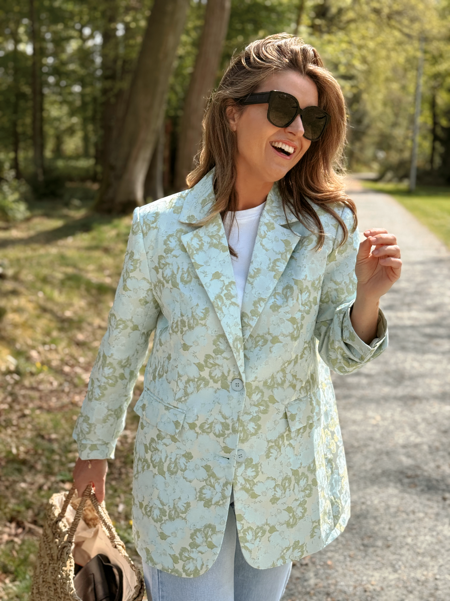 Violette Blazer Bloemen