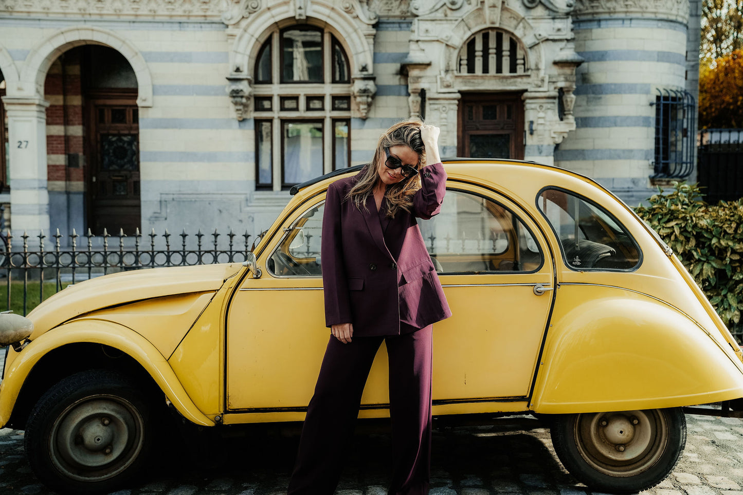 Cosette Suit Bordeaux Dubbel knoop