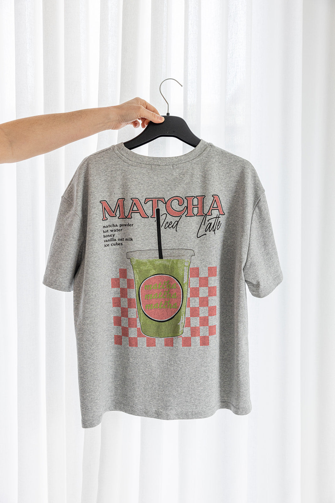 Matcha T-shirt Grijs