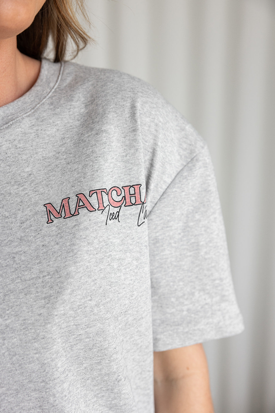 Matcha T-shirt Grijs