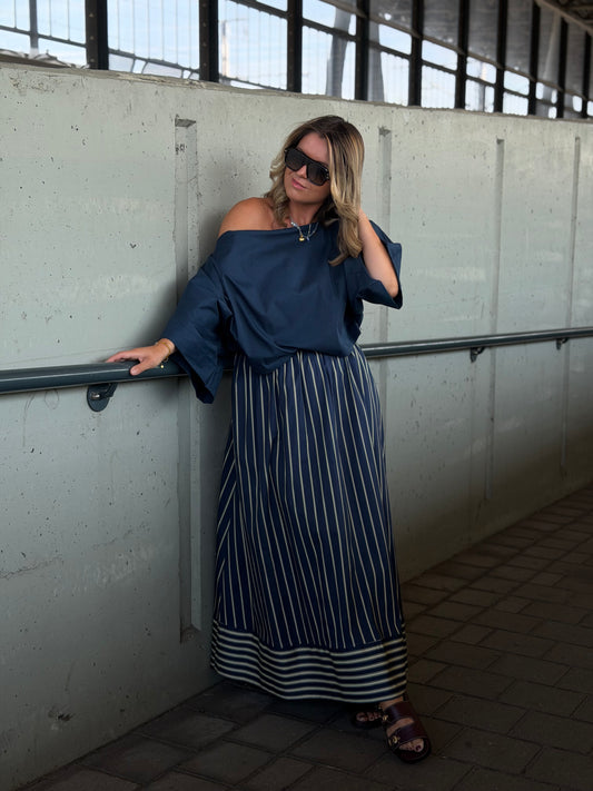 Aperol Off shoulder navy