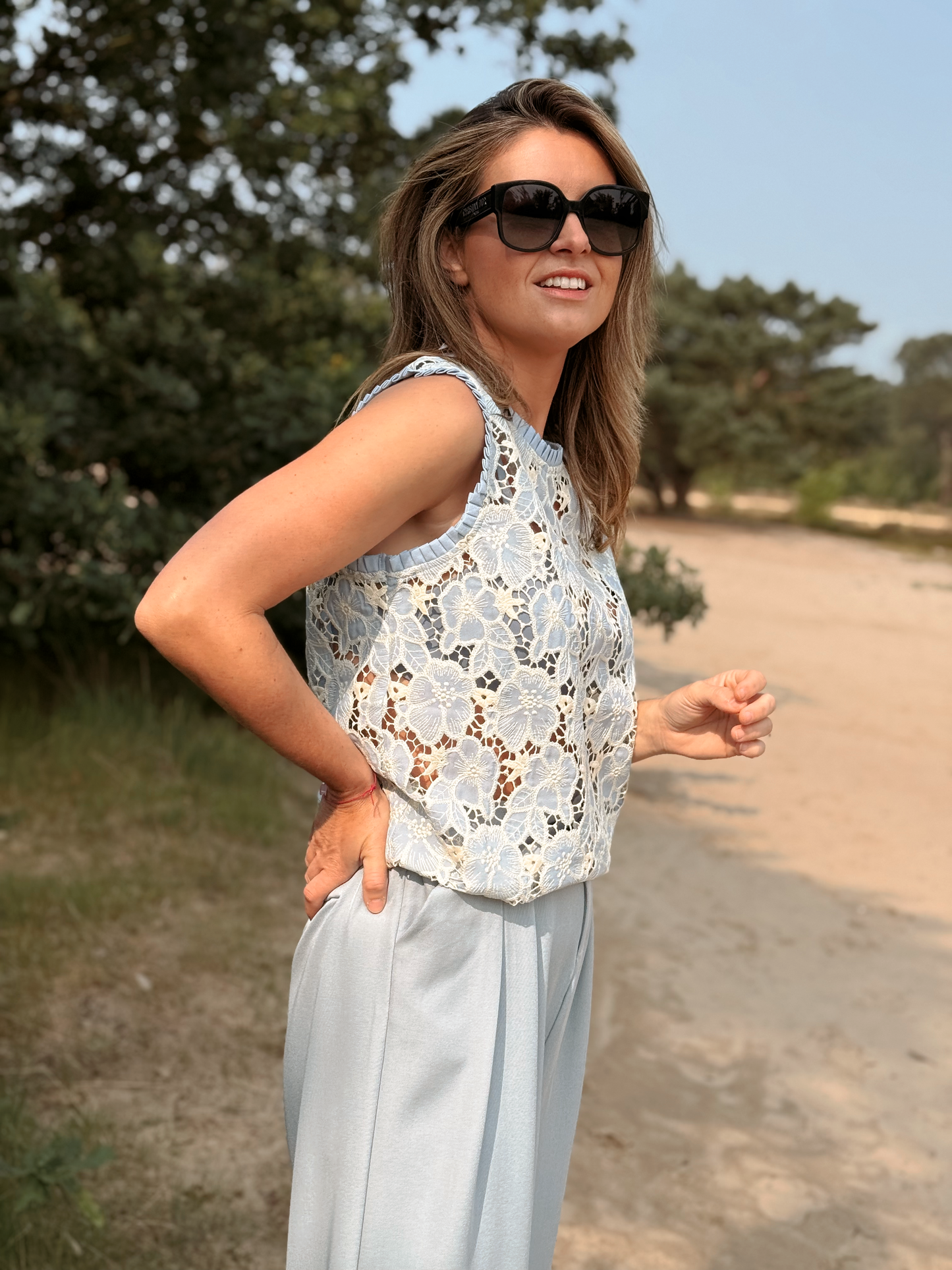 Gracie Top Blauw