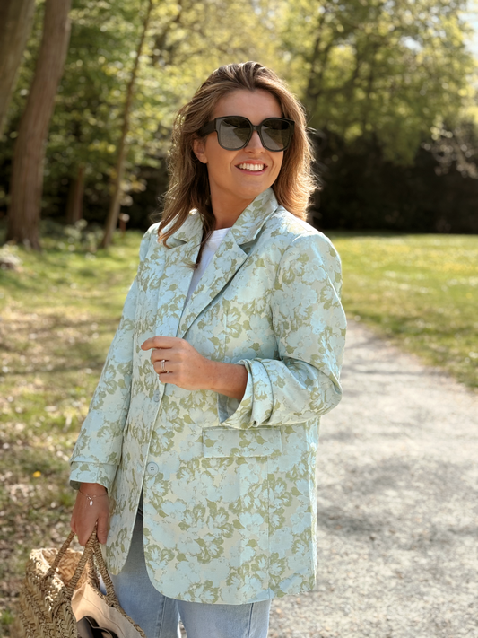 Violette Blazer Bloemen