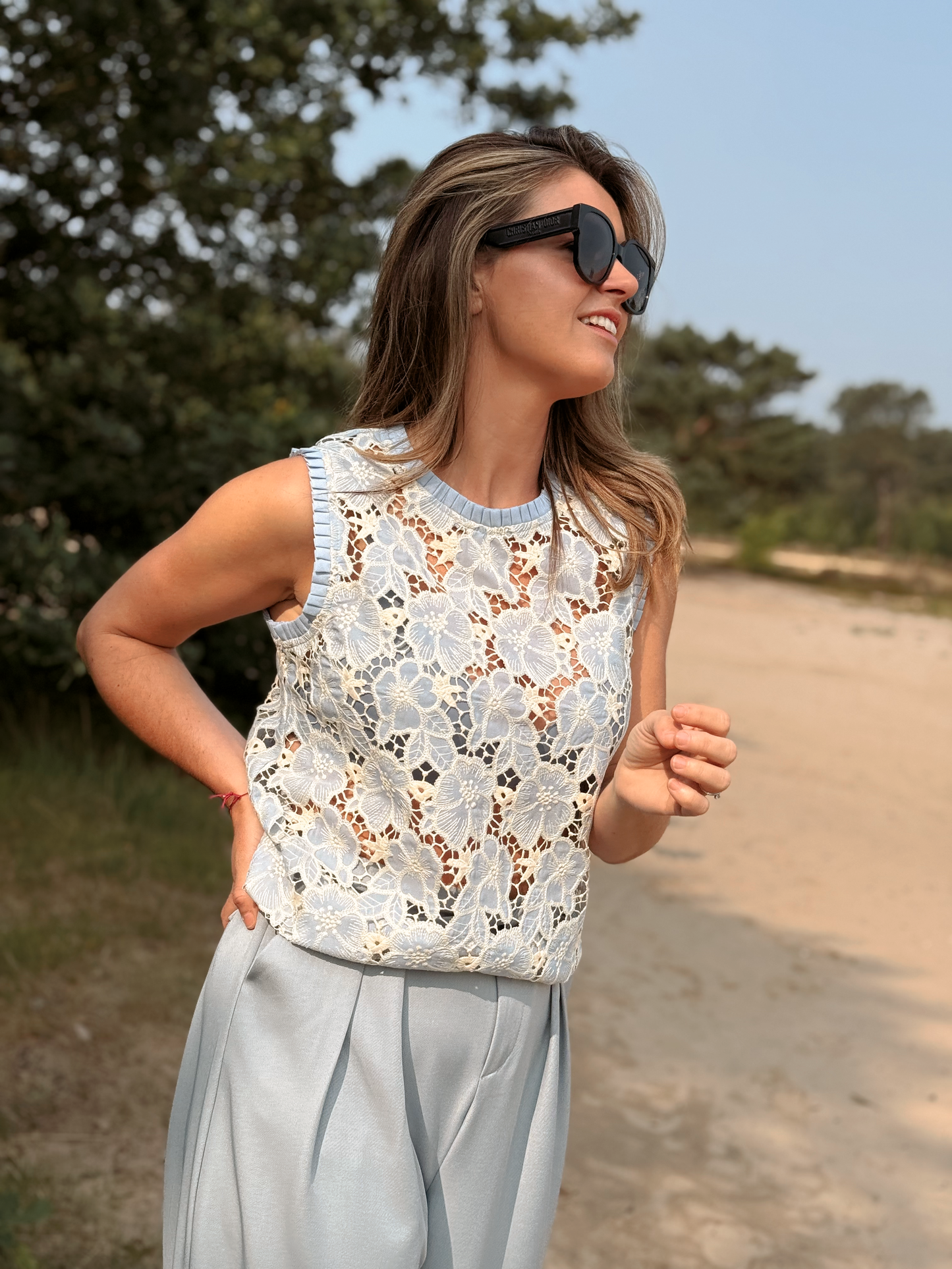 Gracie Top Blauw