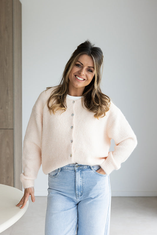 Aimee Gilet Knit Lichtroze