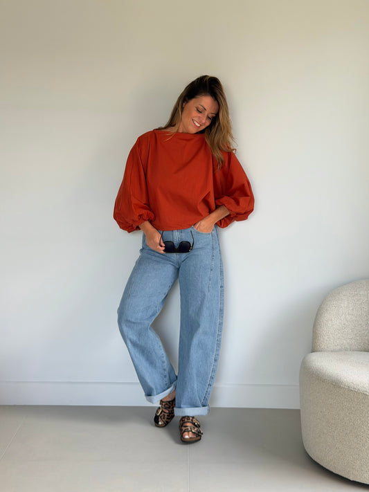 Sally Blouse Terracotta