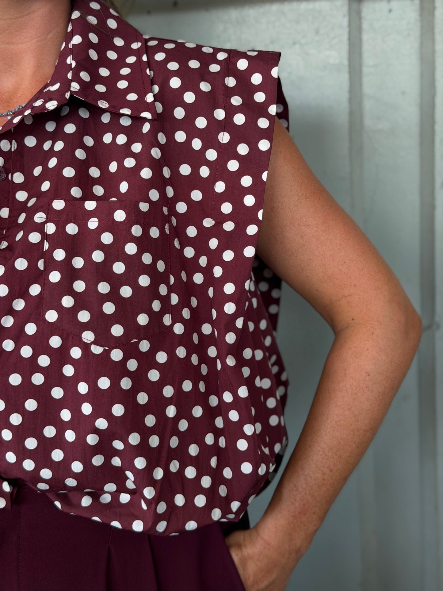 Pia Blouse bollen Bordeaux