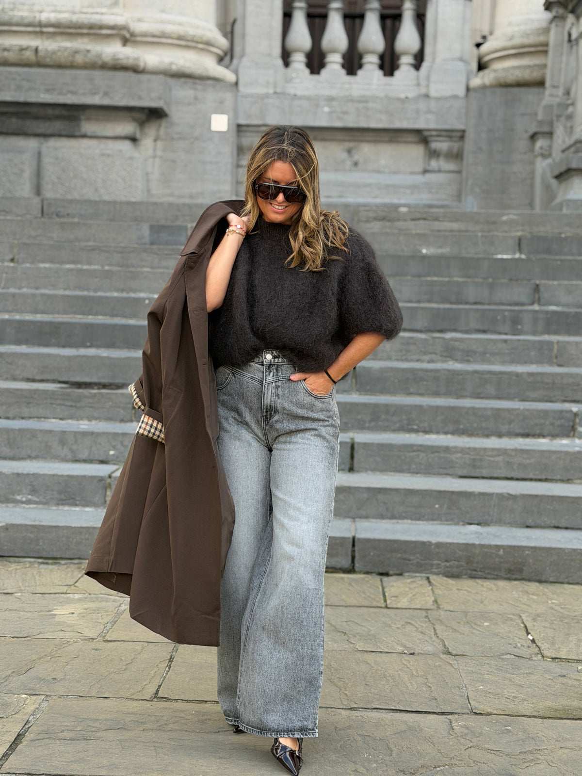 Vinci Mohair pull brown