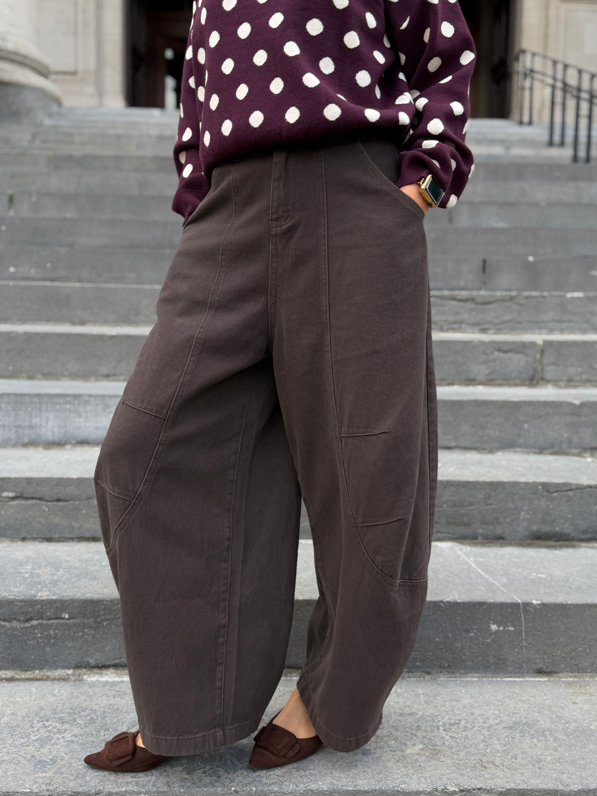 Goya Pants barrel Brown