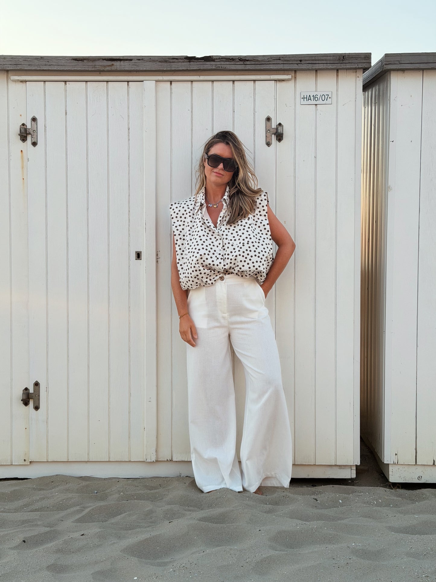 Martini Blouse Wit Bruin