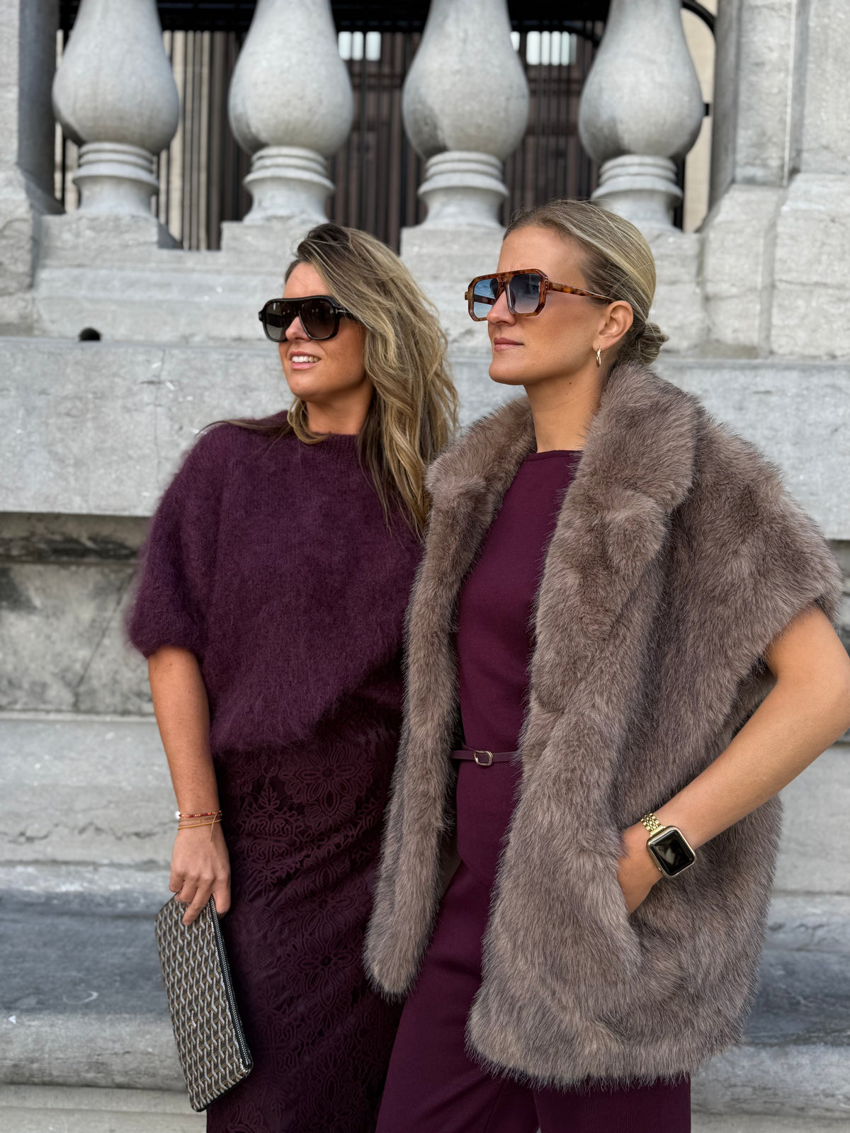 Vinci Mohair pull plum
