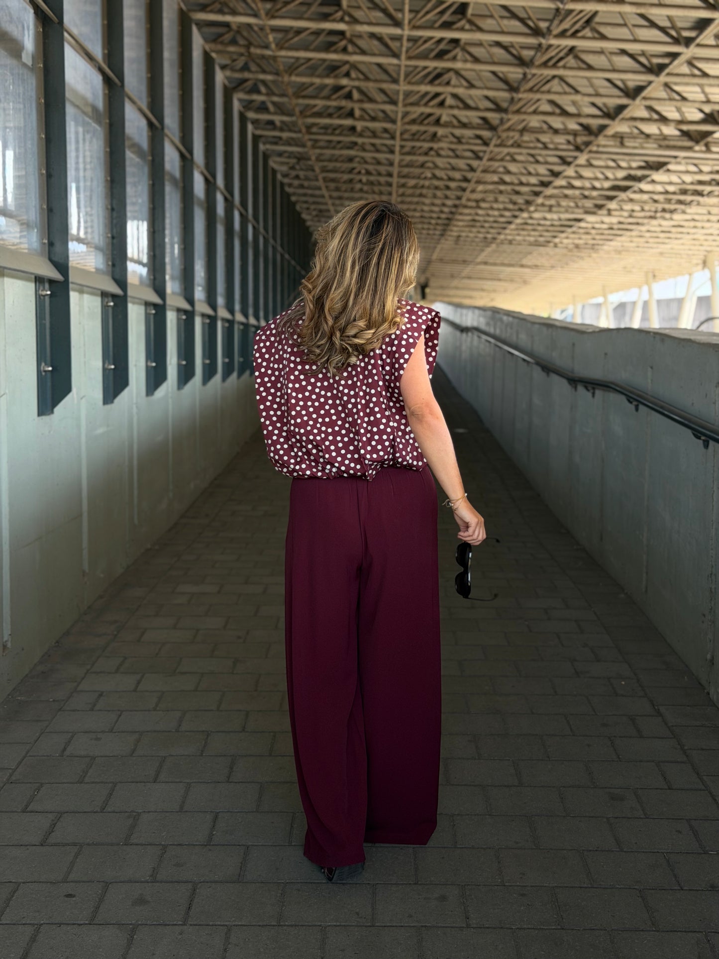 Pia Blouse bollen Bordeaux