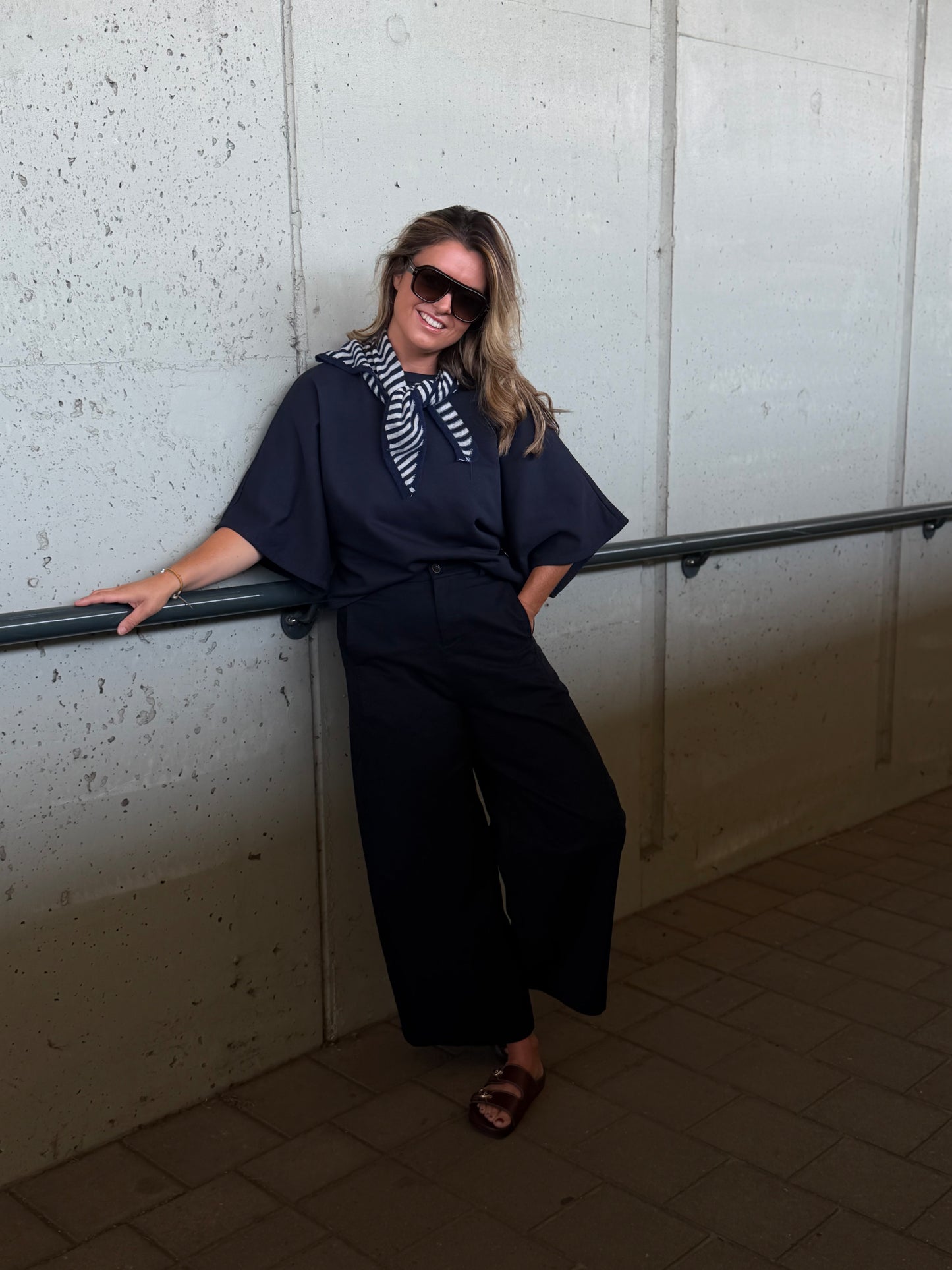 Bibi Sjaal Blauw grijs