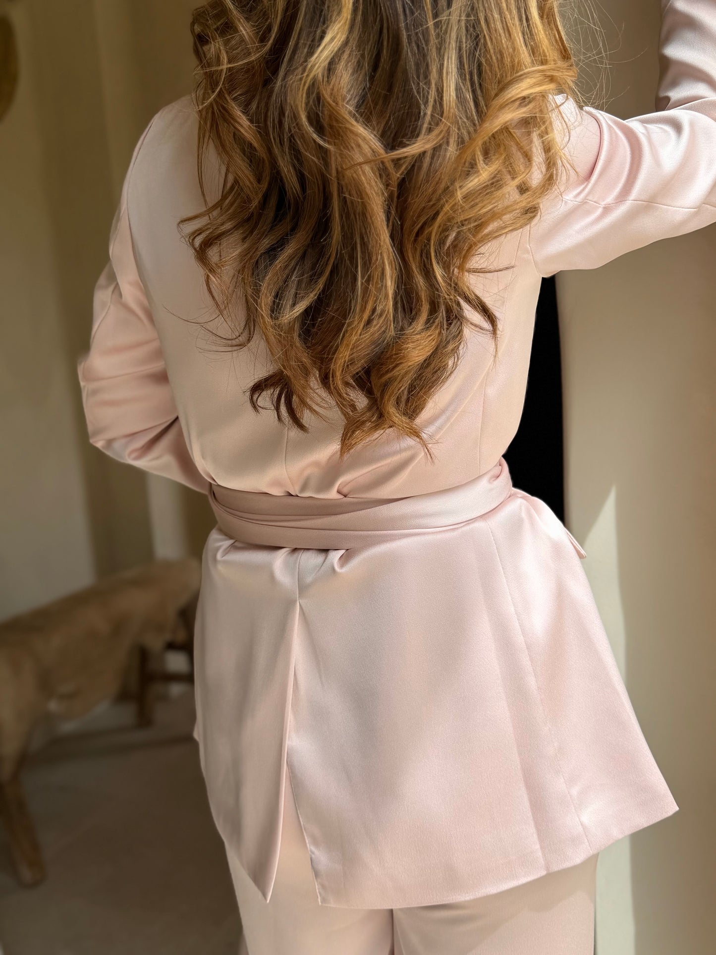 Rosa Lilly Suit Satijn Pink