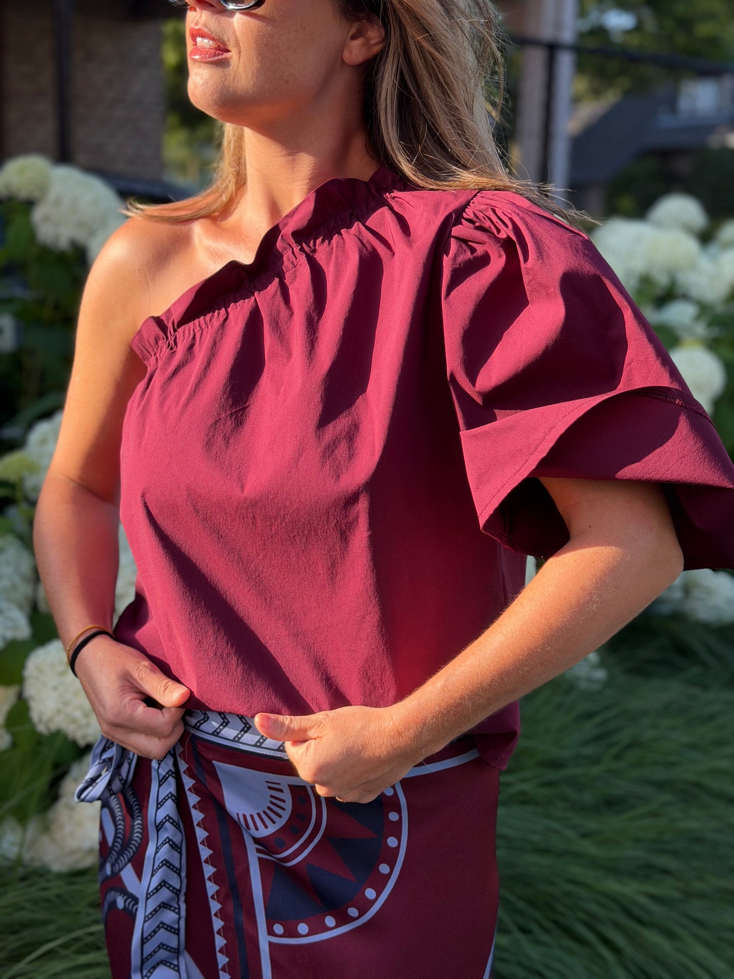 Violette Top Bordeaux