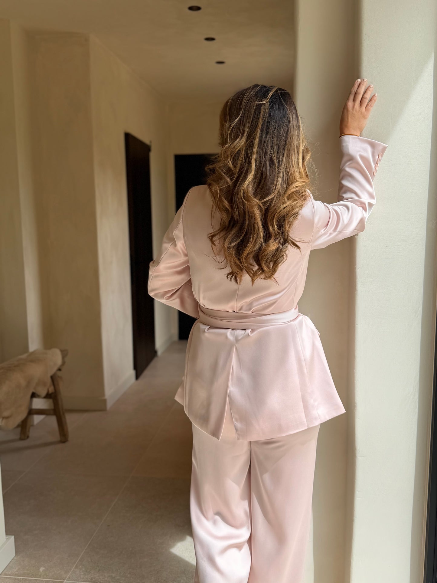 Rosa Lilly Suit Satijn Pink