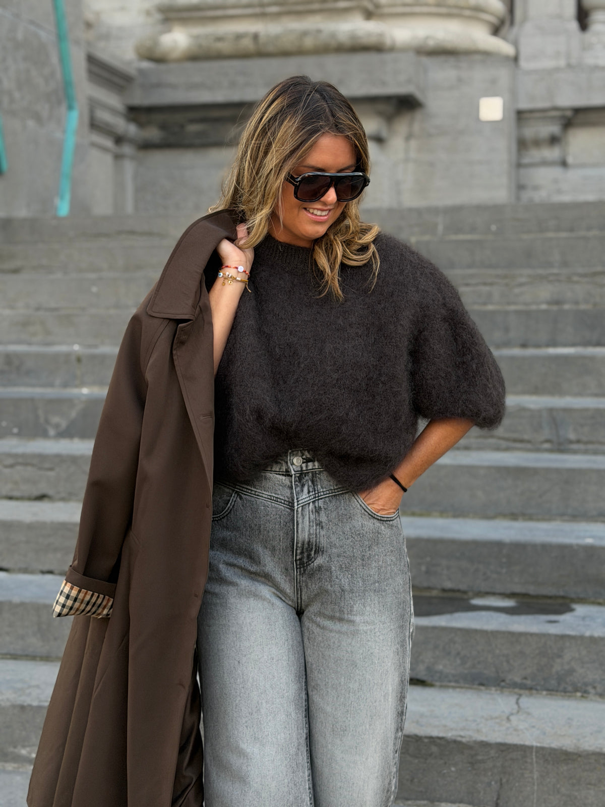 Vinci Mohair pull brown
