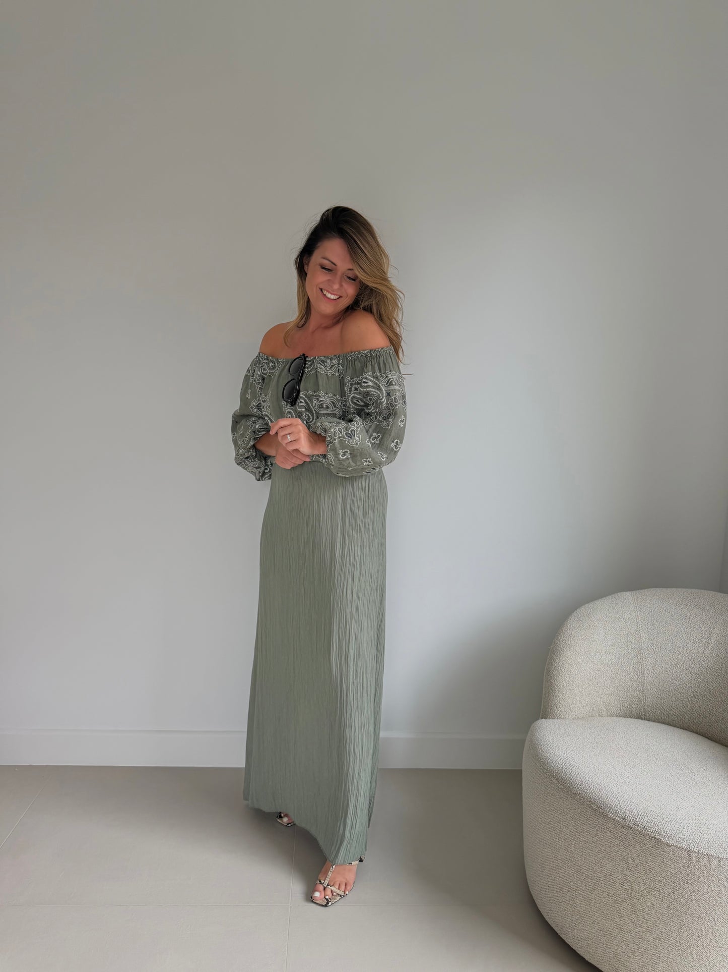 Bandana Off Shoulder Kaki