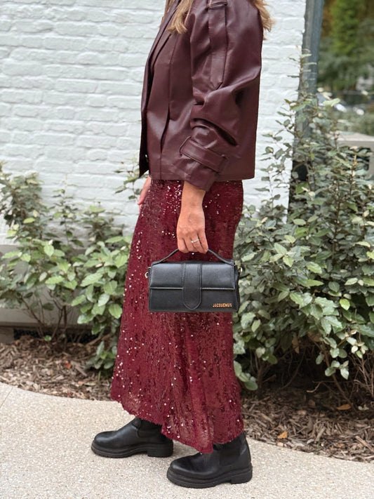 Jasmine Skirt Bordeaux