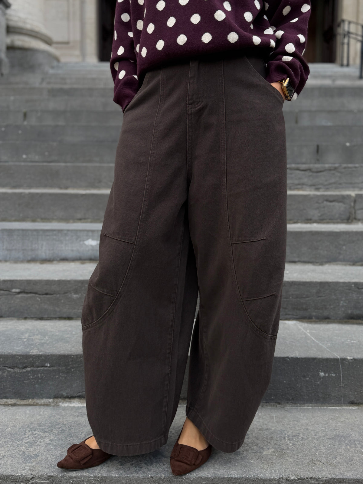 Goya Pants barrel Brown