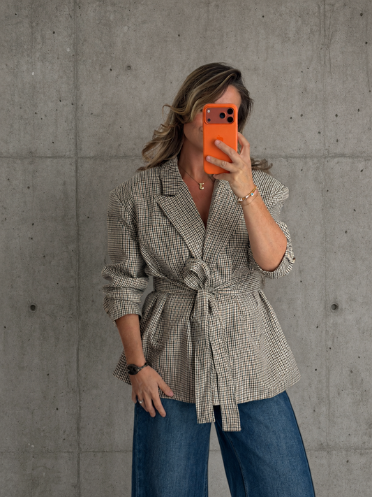 Loulou blazer carreaux