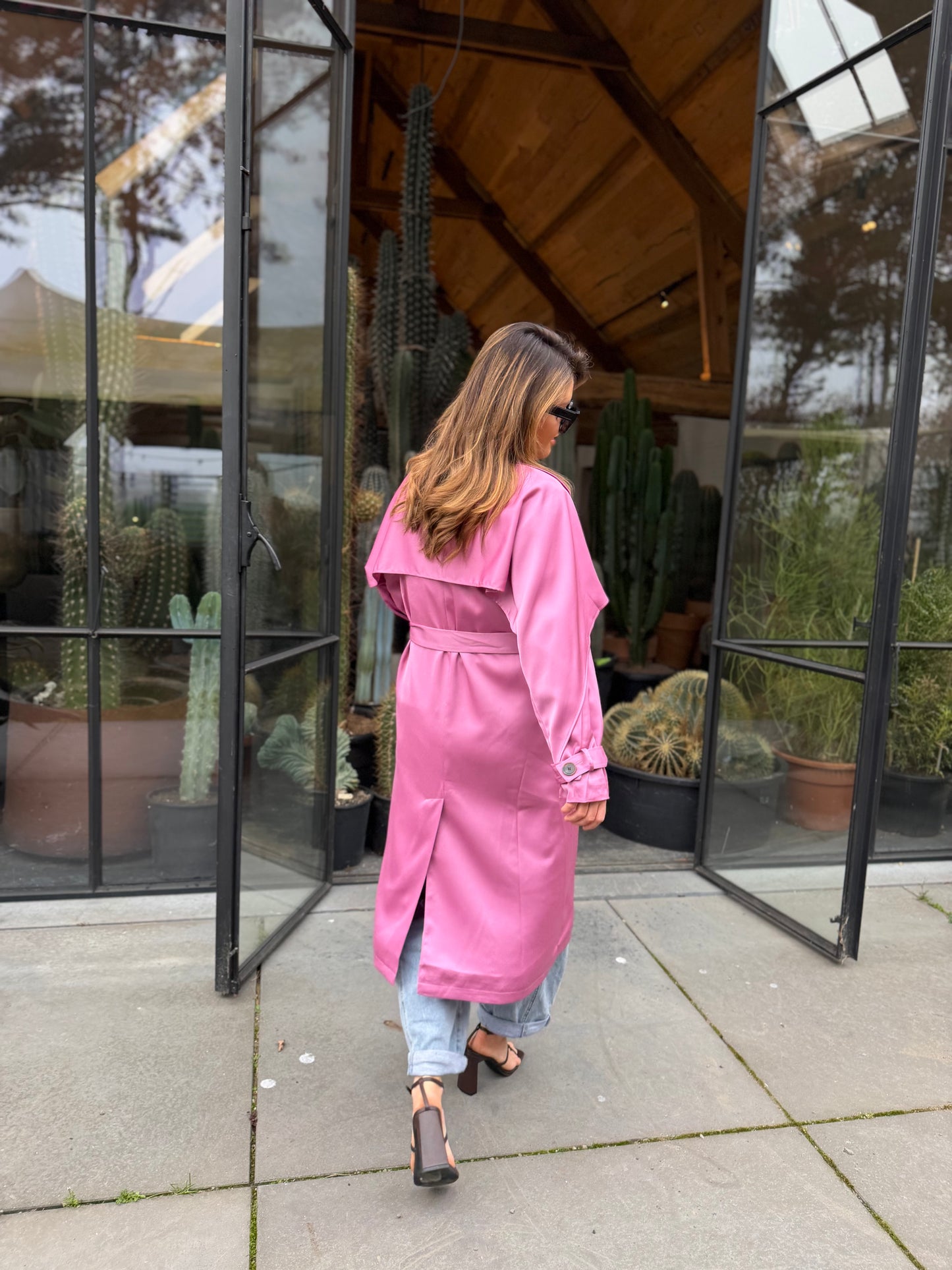 Fushia Trench Coat Pink