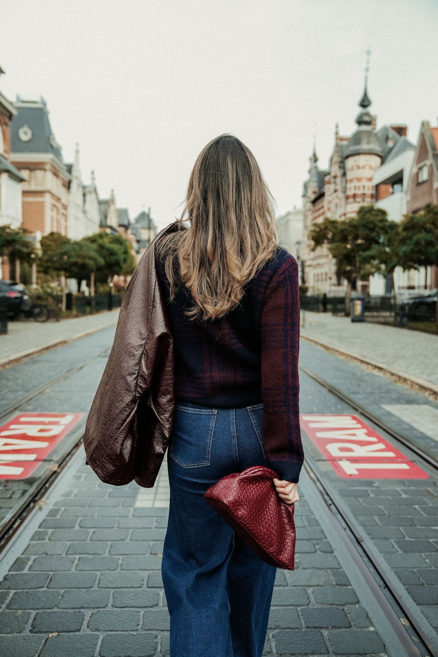 Jacqueline Gilet Blauw Bordeaux