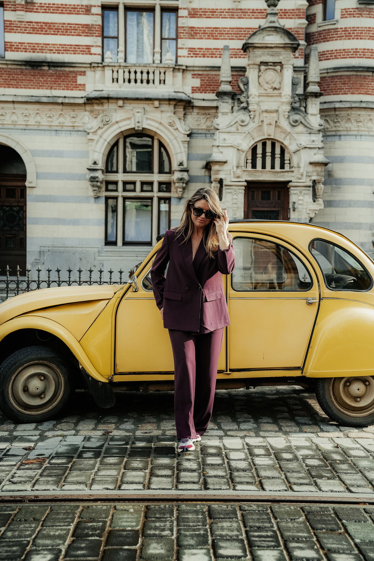 Cosette Suit Bordeaux Dubbel knoop