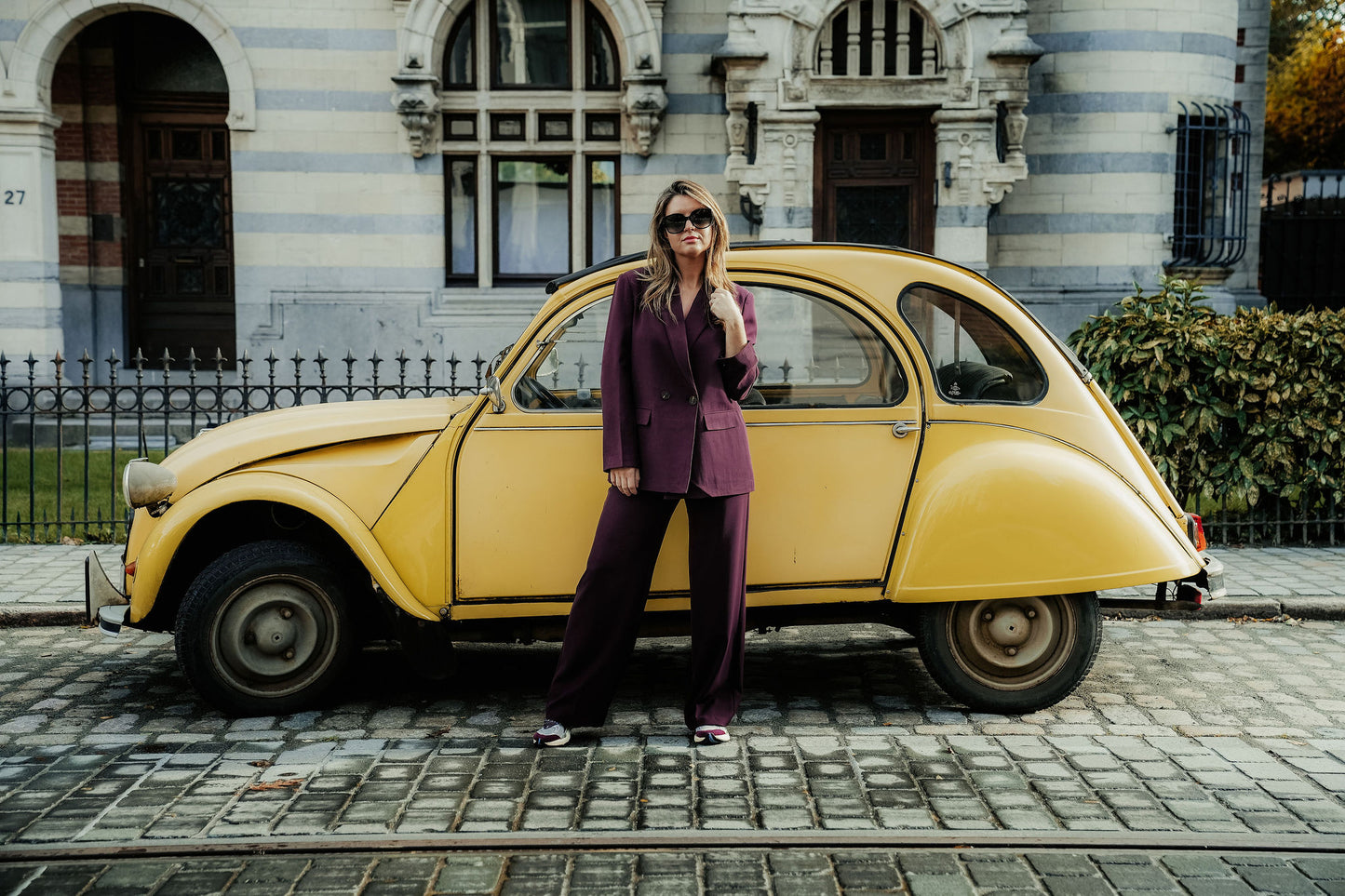 Cosette Suit Bordeaux Dubbel knoop