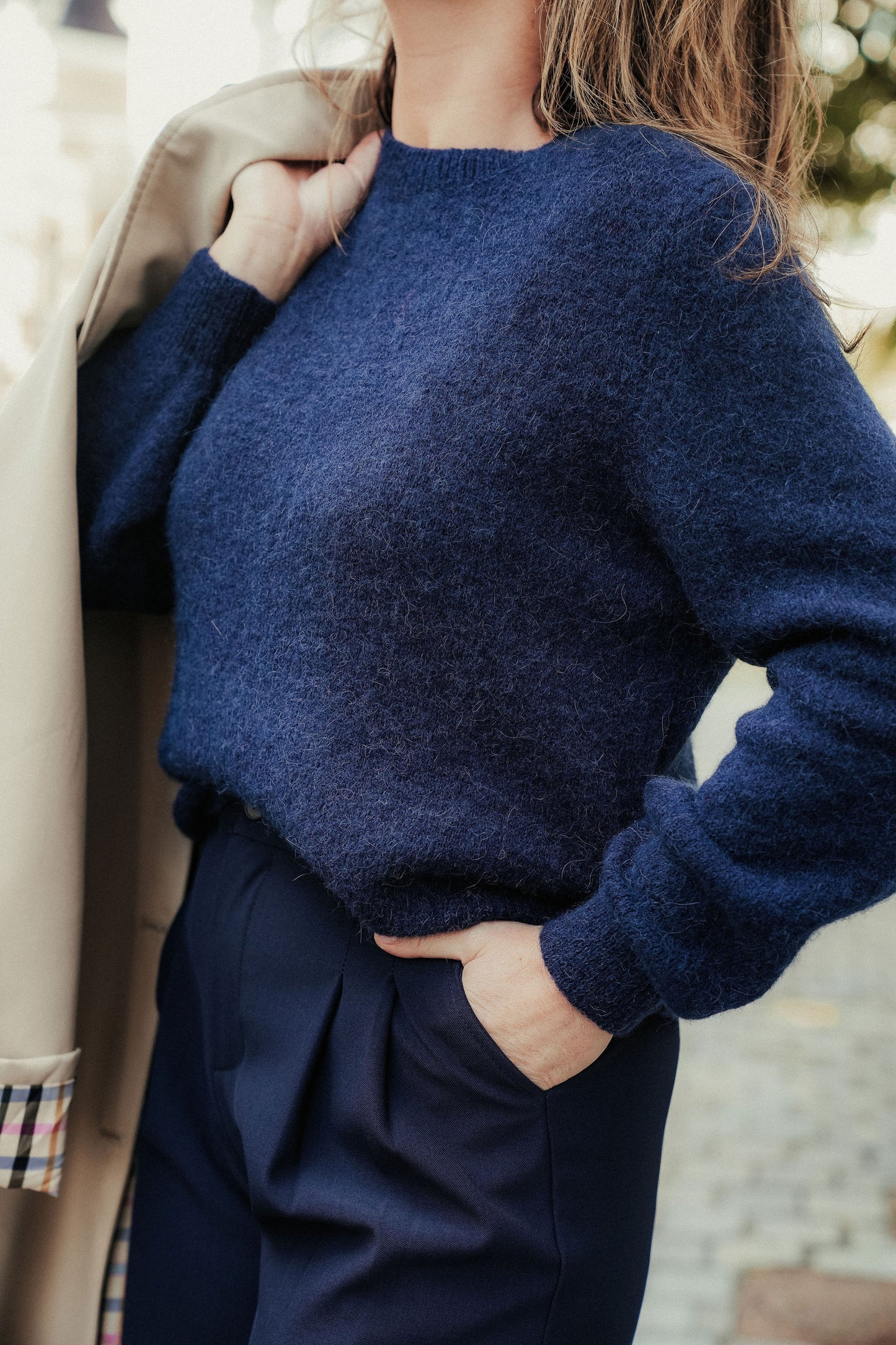 Maelle Knit Marine Blauw