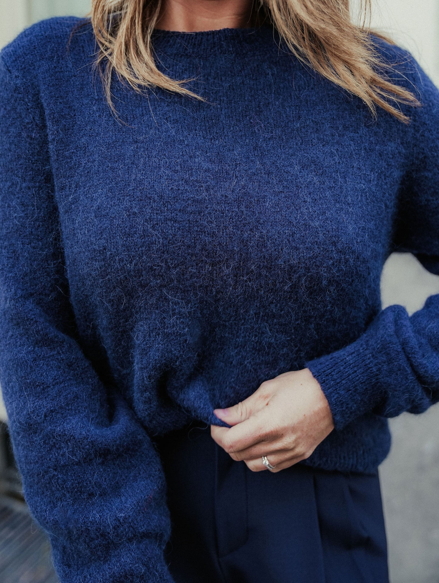 Maelle Knit Marine Blauw