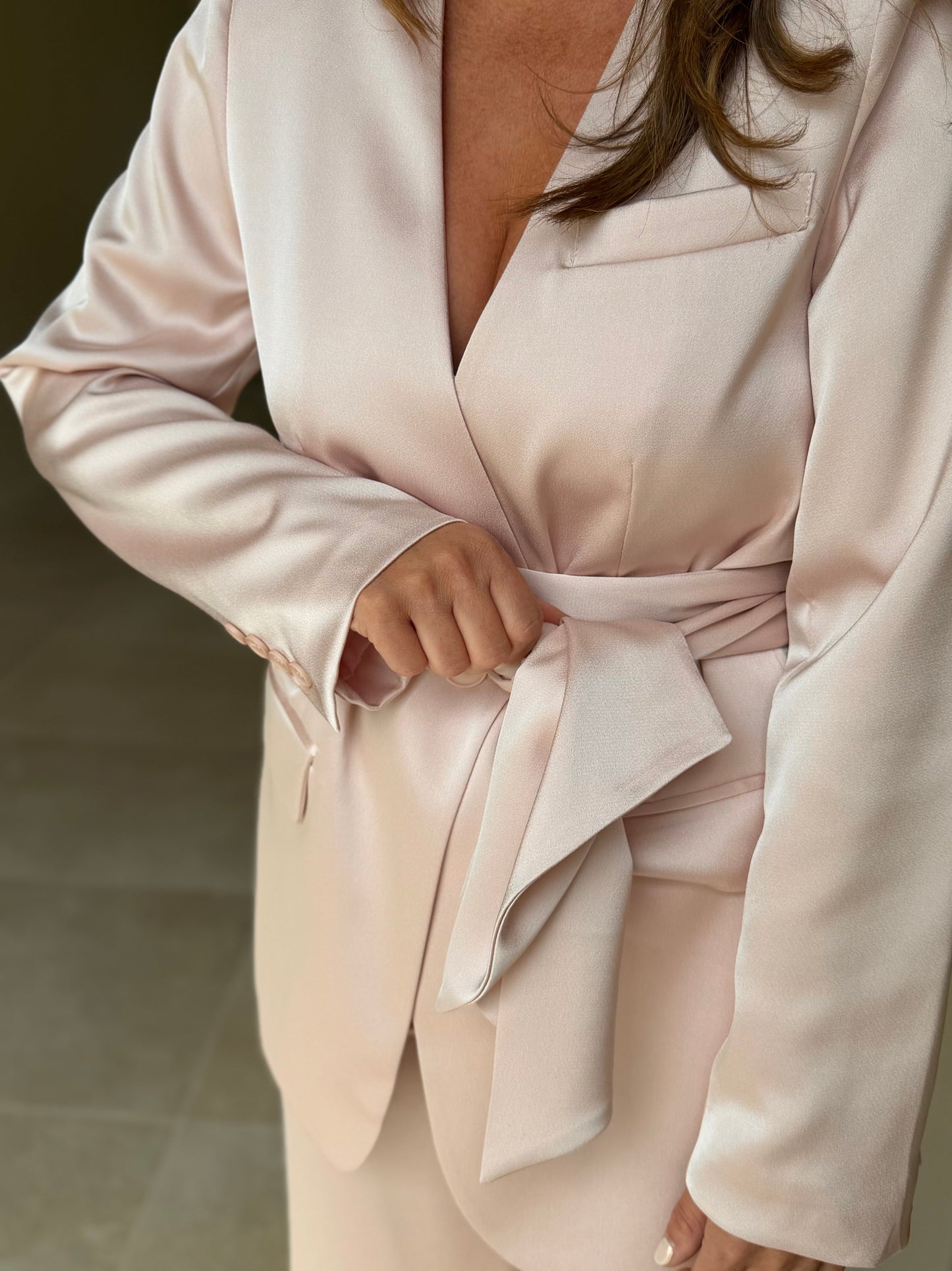 Rosa Lilly Suit Satijn Pink