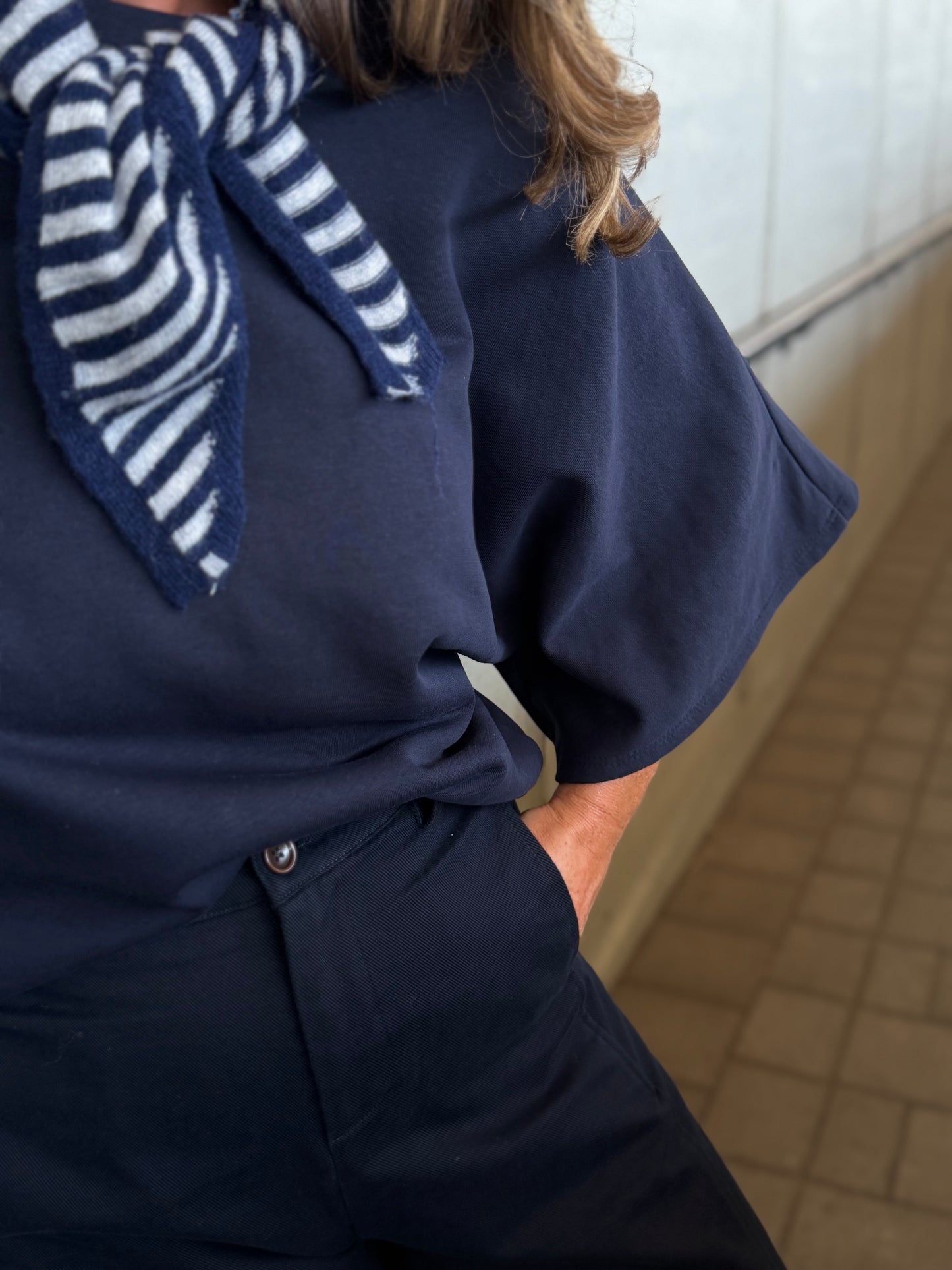 Bibi Sjaal Blauw grijs