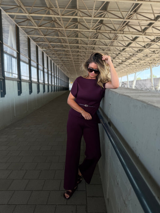Noemie Home set bruin plum