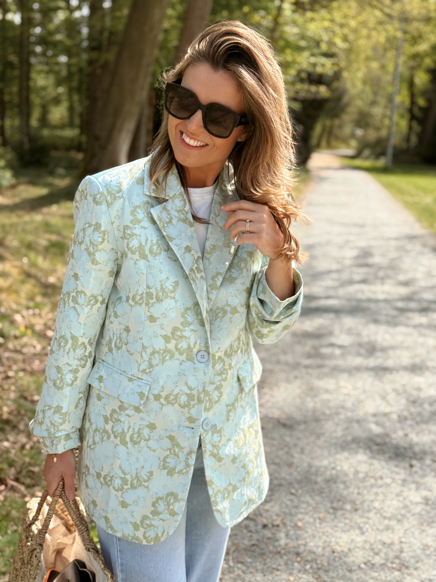 Violette Blazer Bloemen