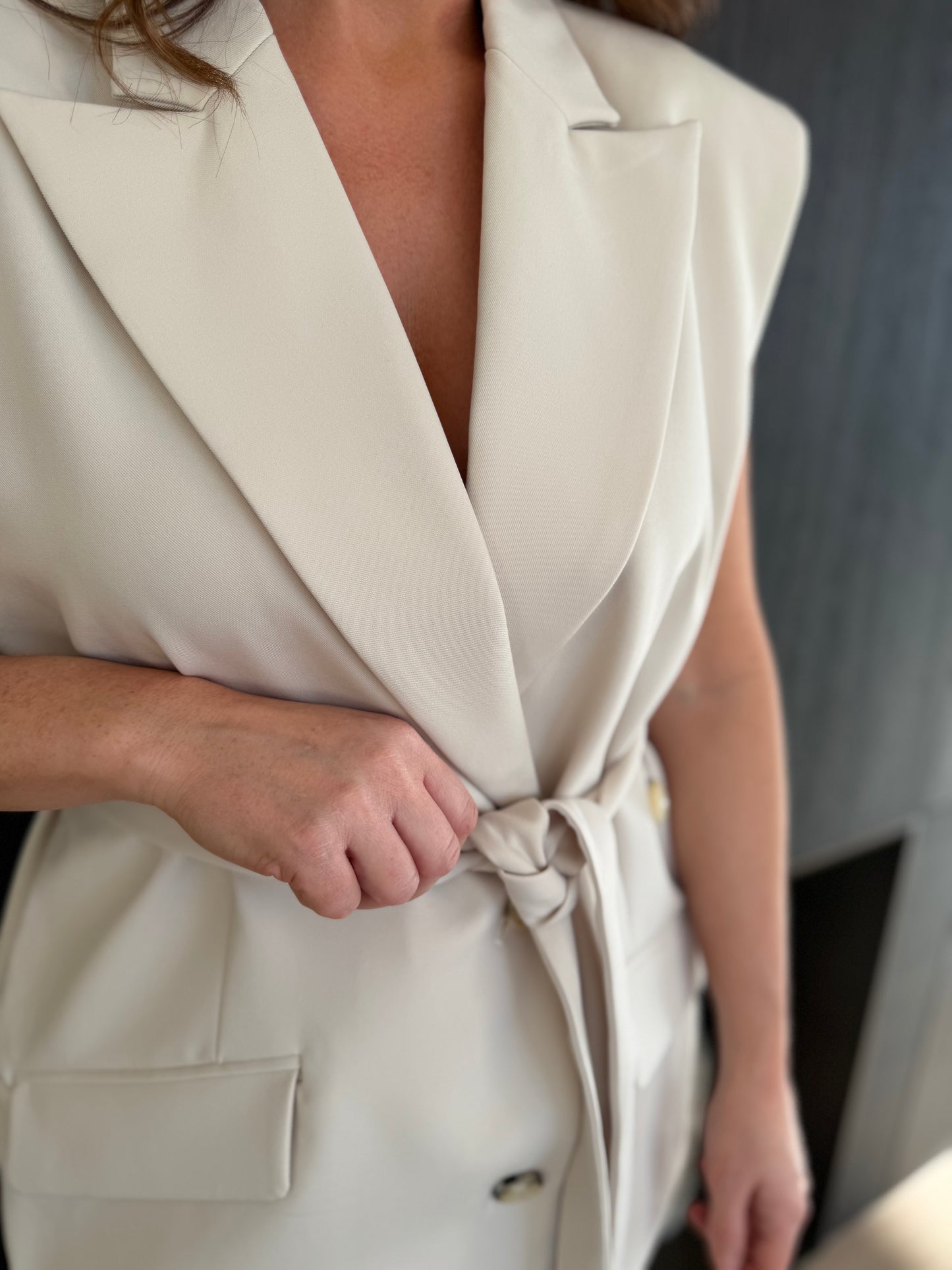 Noémie Blazer Gilet Ecru