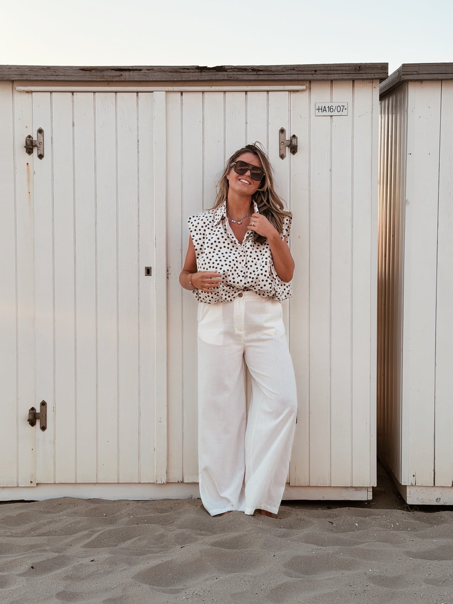 Martini Blouse Wit Bruin