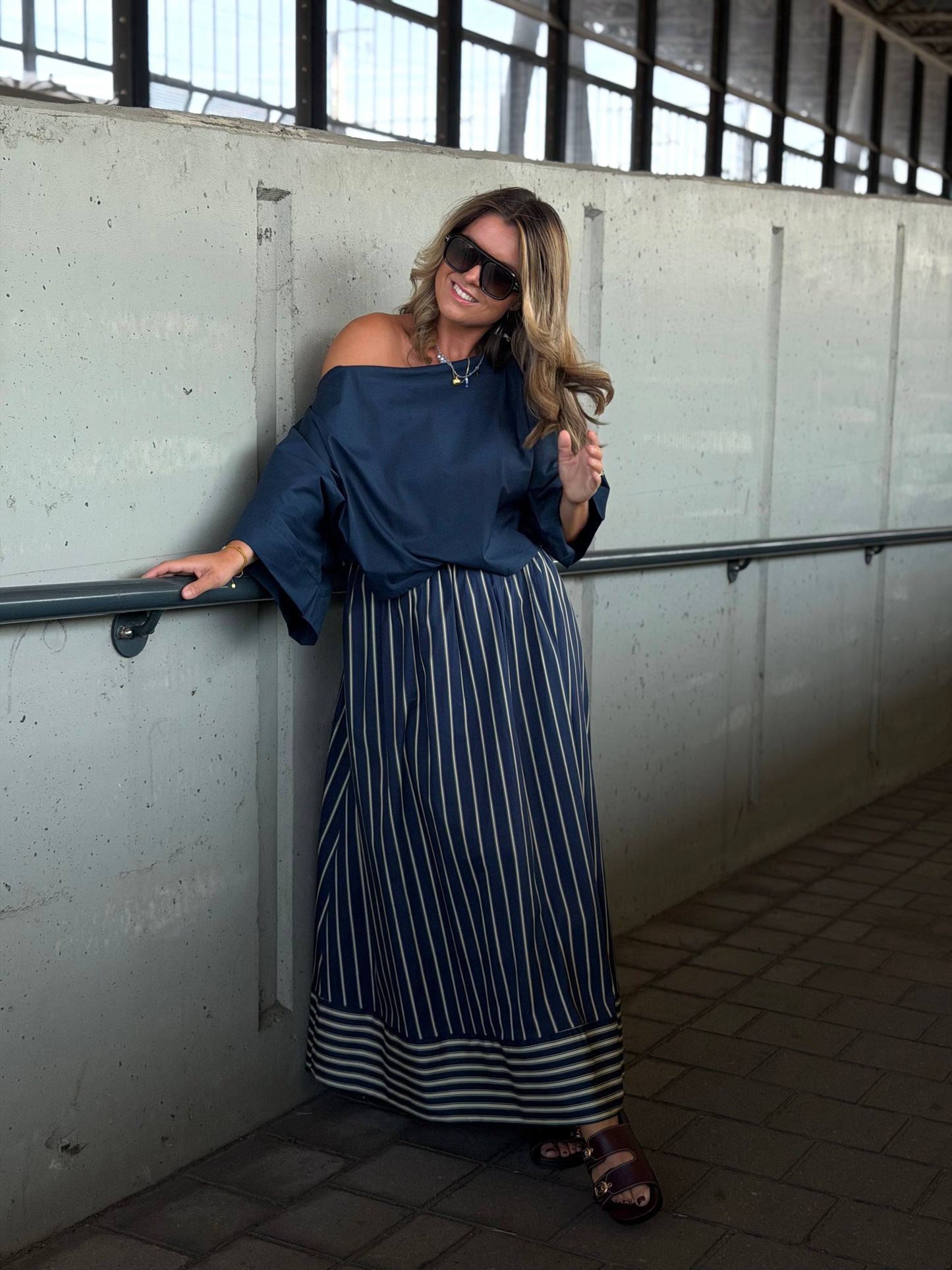 Perla Rok strepen navy