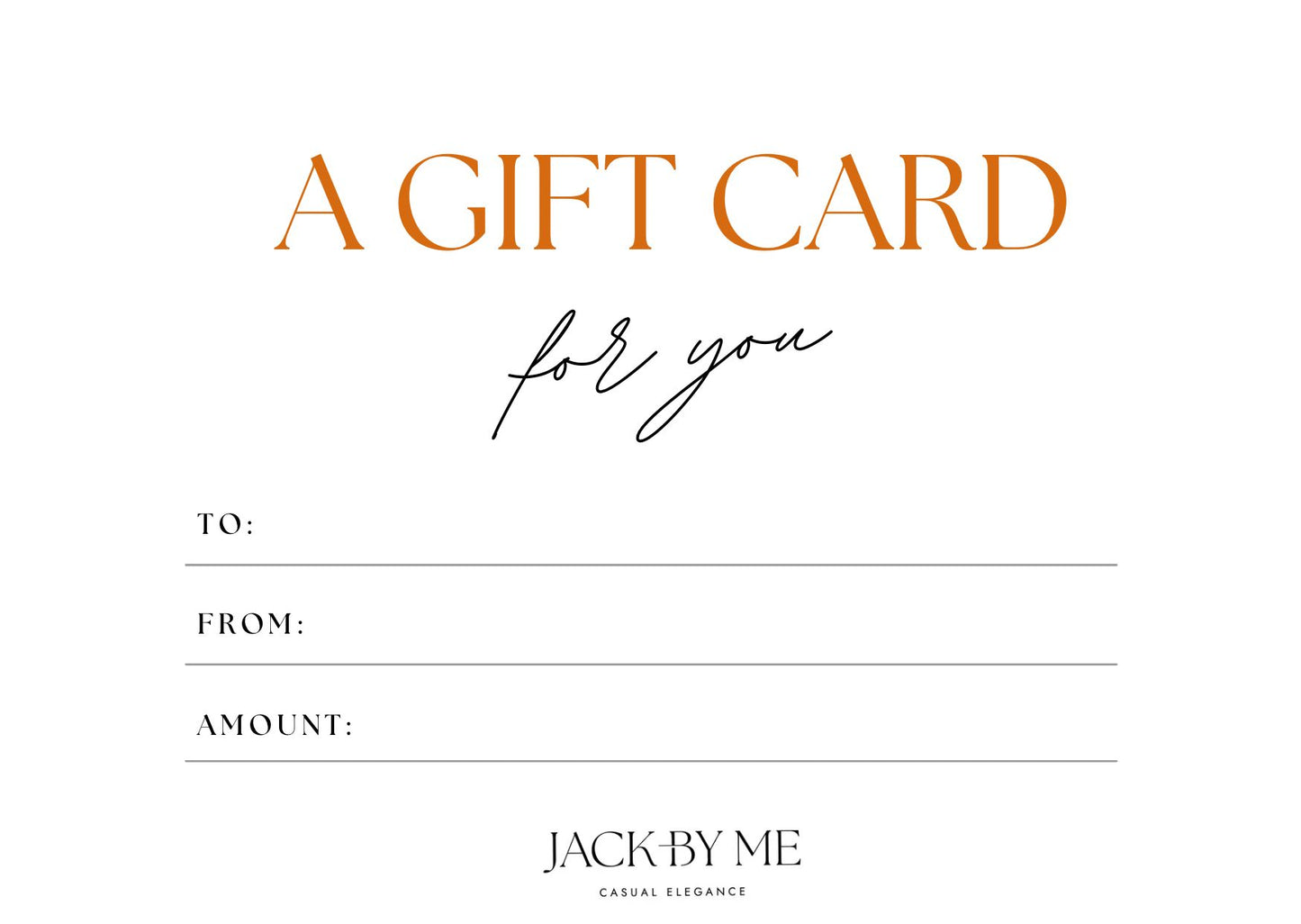 Gift Card - Jack By Me